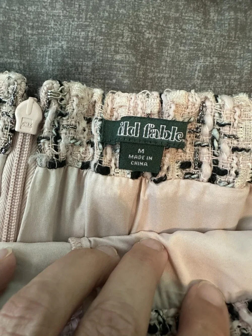 Wild Fable Tweed 2 Piece Matching Set M Pink Boucle Crop Top Shorts Coquette 90s